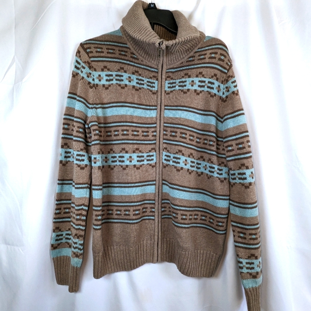 Pendelton 100% cotton zip up sweater jacket